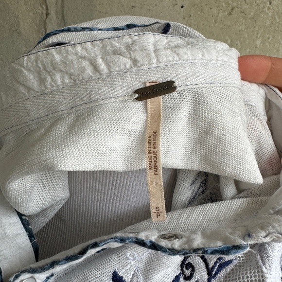 Free People Floral White Blouse - Picture 9 of 11